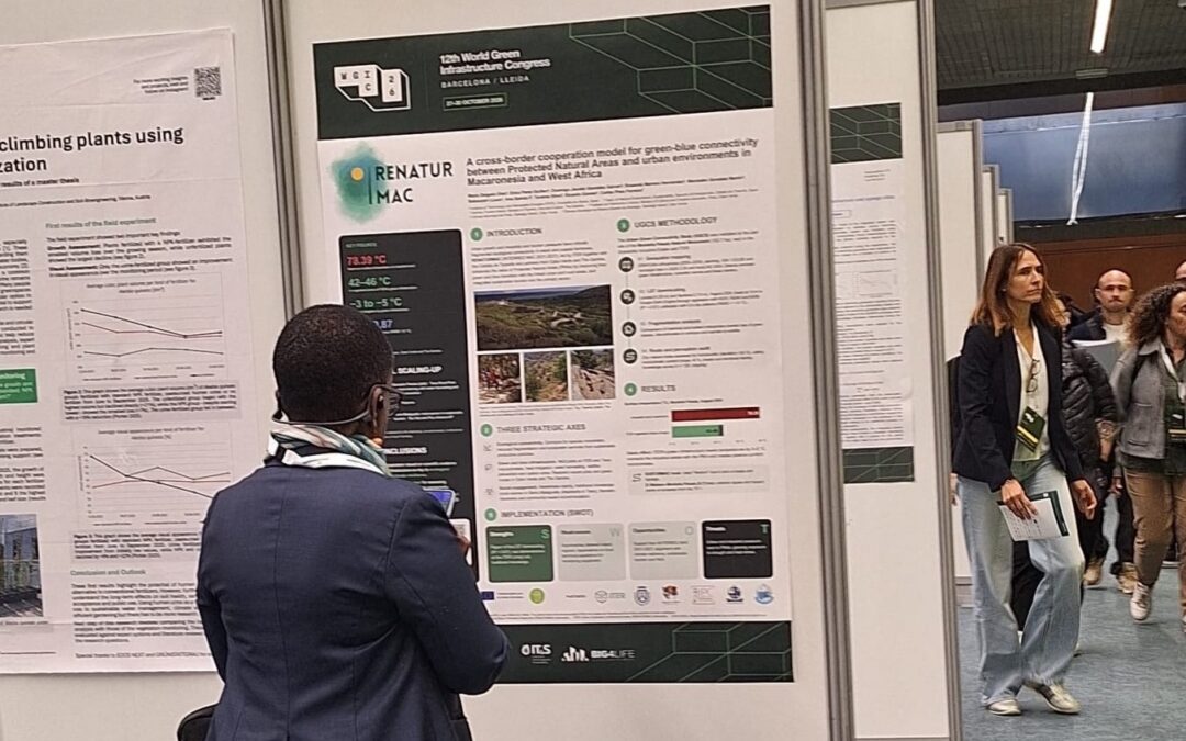 RENATURMAC presenta en el Congreso Mundial de Infraestructura Verde su modelo de conectividad verde y azul entre espacios naturales protegidos y entornos urbanos de la Macaronesia y África Occidental